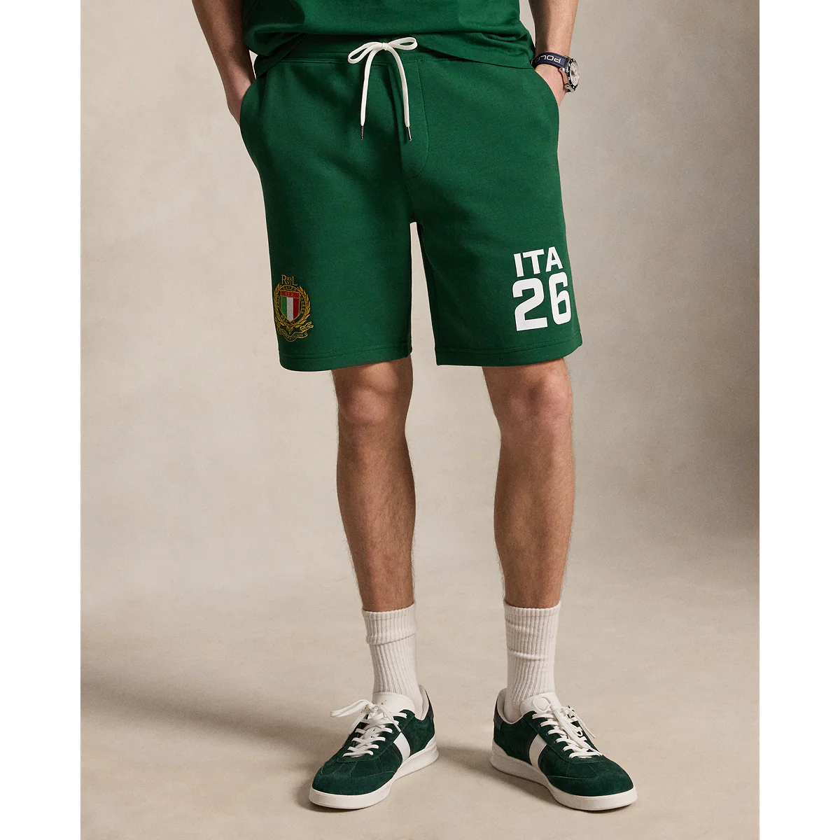 POLO RL Double Knit Tech Pull On Short- Italy Men's Appaerl - Image 3