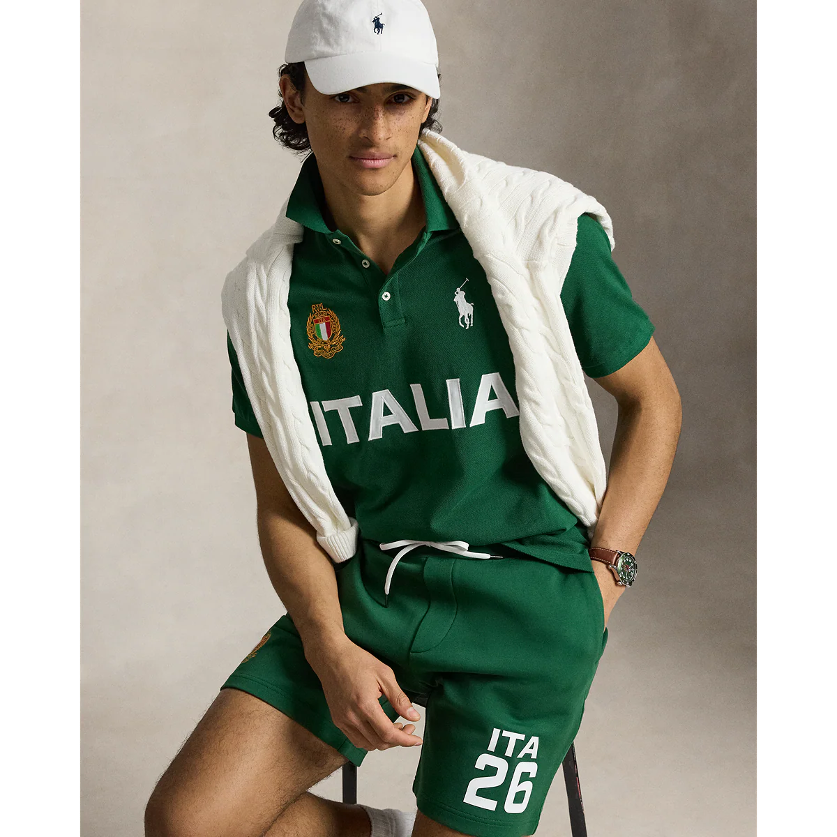 POLO RL Short Sleeve Mesh Polo - Italy Men's Apparel - Image 5
