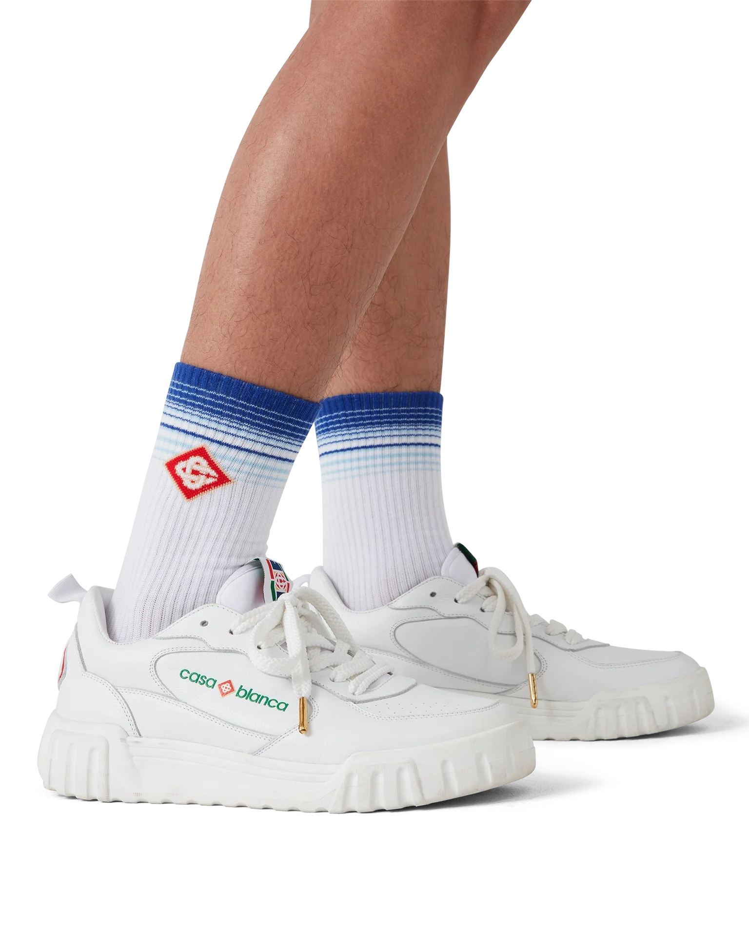 CASABLANCA Blue Border Gradient Socks Accessories - Image 2