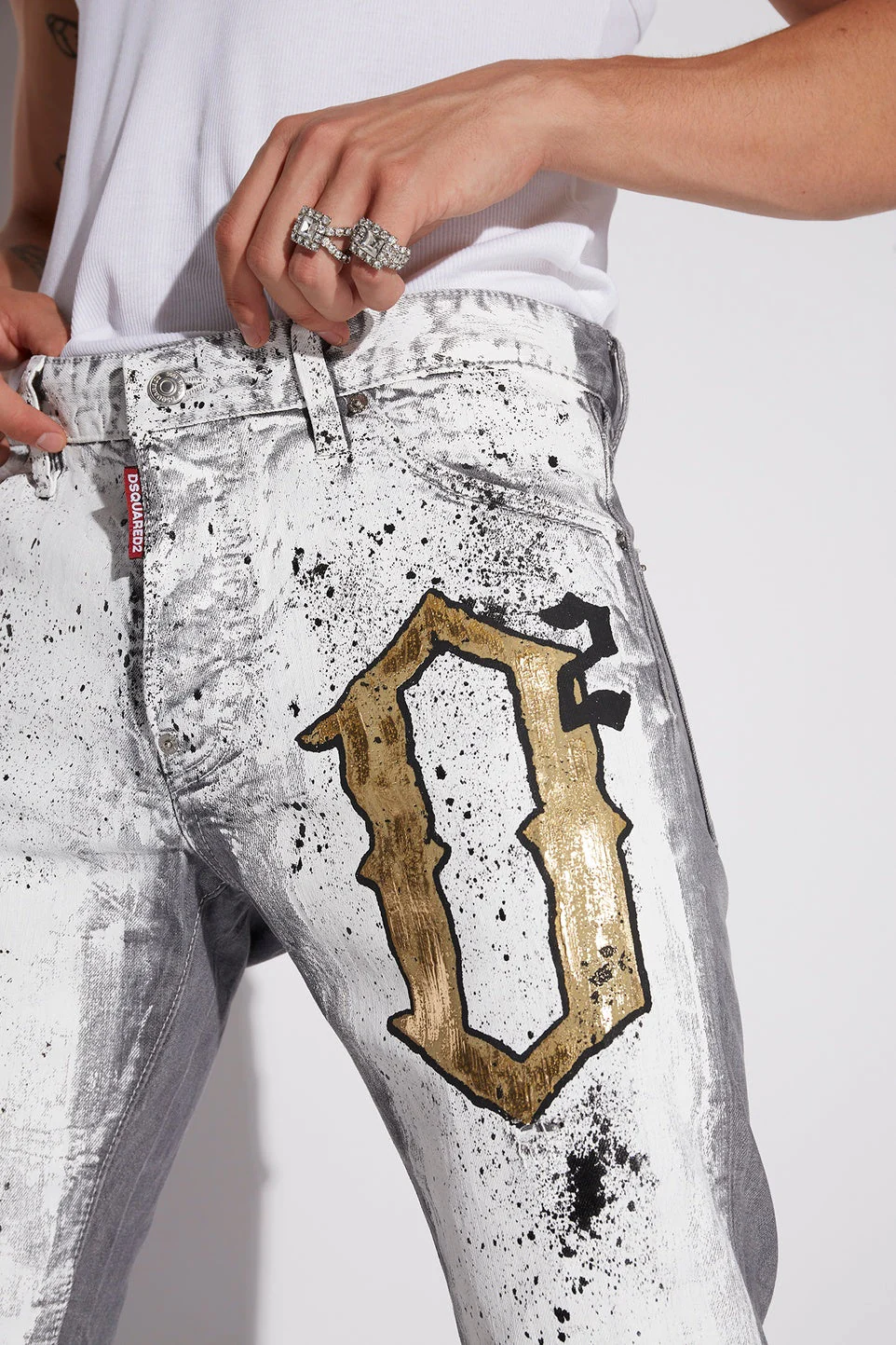 DSQUARED2 Piranha Grey Denim Wash Cool Guy Jeans Mens Apparel - Image 4