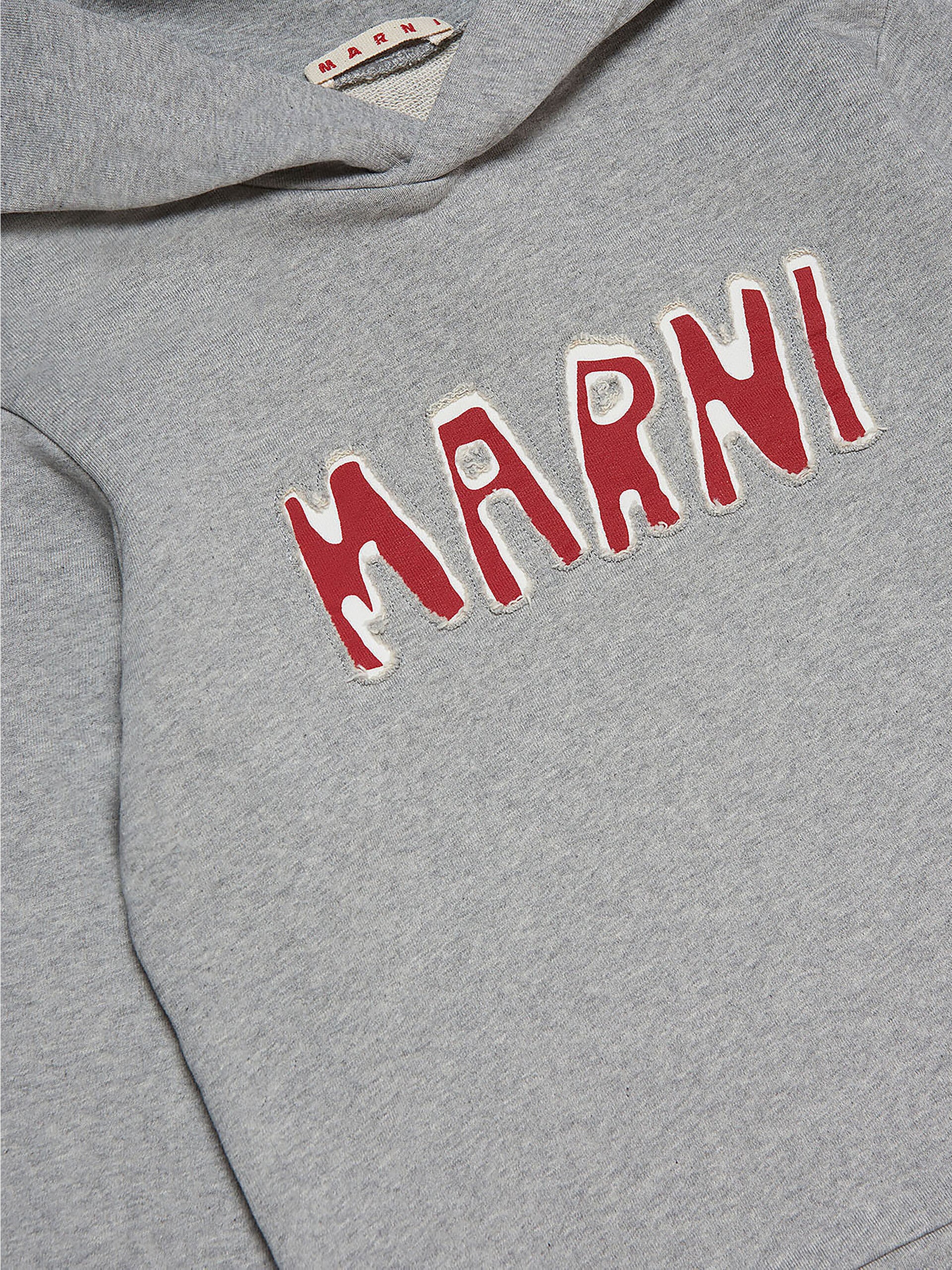 MARNI Cotton Hooded Sweatshirt With Logo Kids Apparel - Image 4