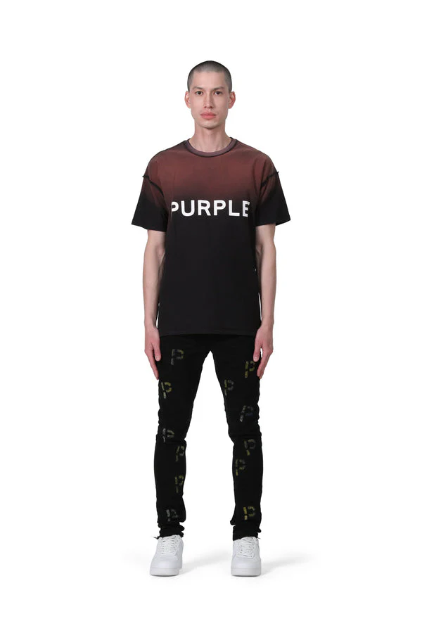 PURPLE BRAND P001-BEPP223 Black Indigo Embroidery Mens Apparel - Image 4