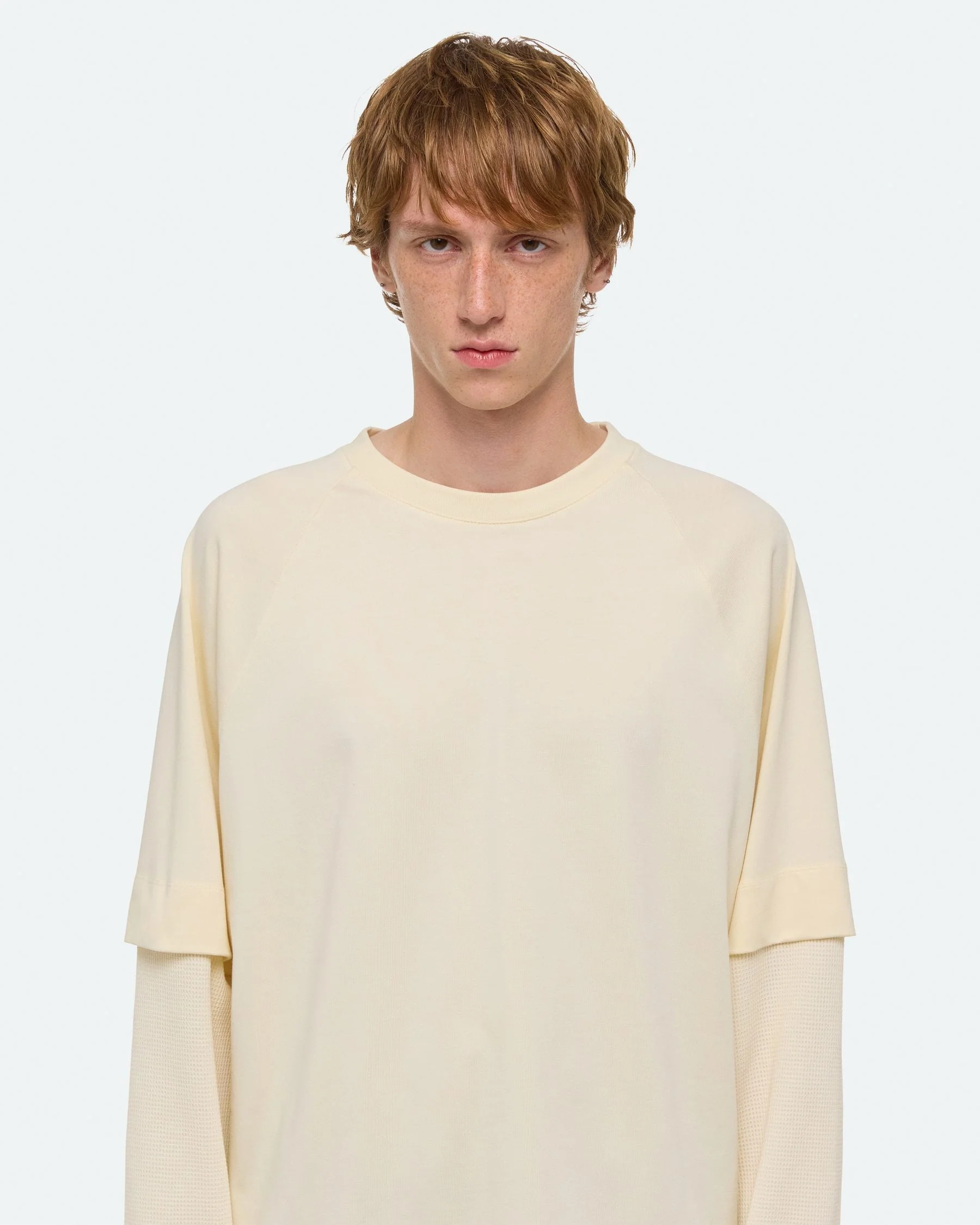 HELMUT LANG Double-Layer Waffle Tee Mens Apparel - Image 7