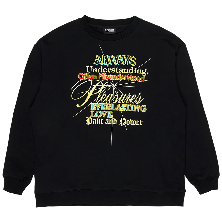 PLEASURES FAITH CREWNECK SWEATSHIRT Mens Apparel