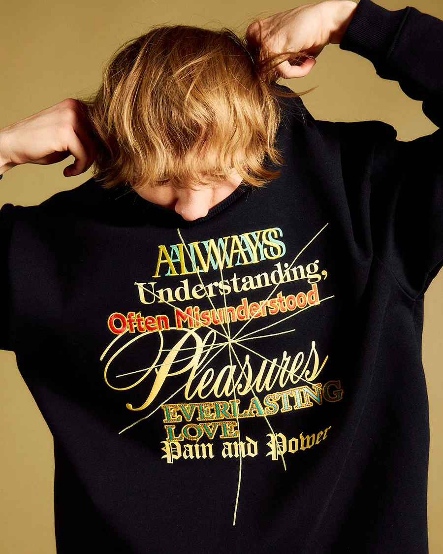 PLEASURES FAITH CREWNECK SWEATSHIRT Mens Apparel - Image 4