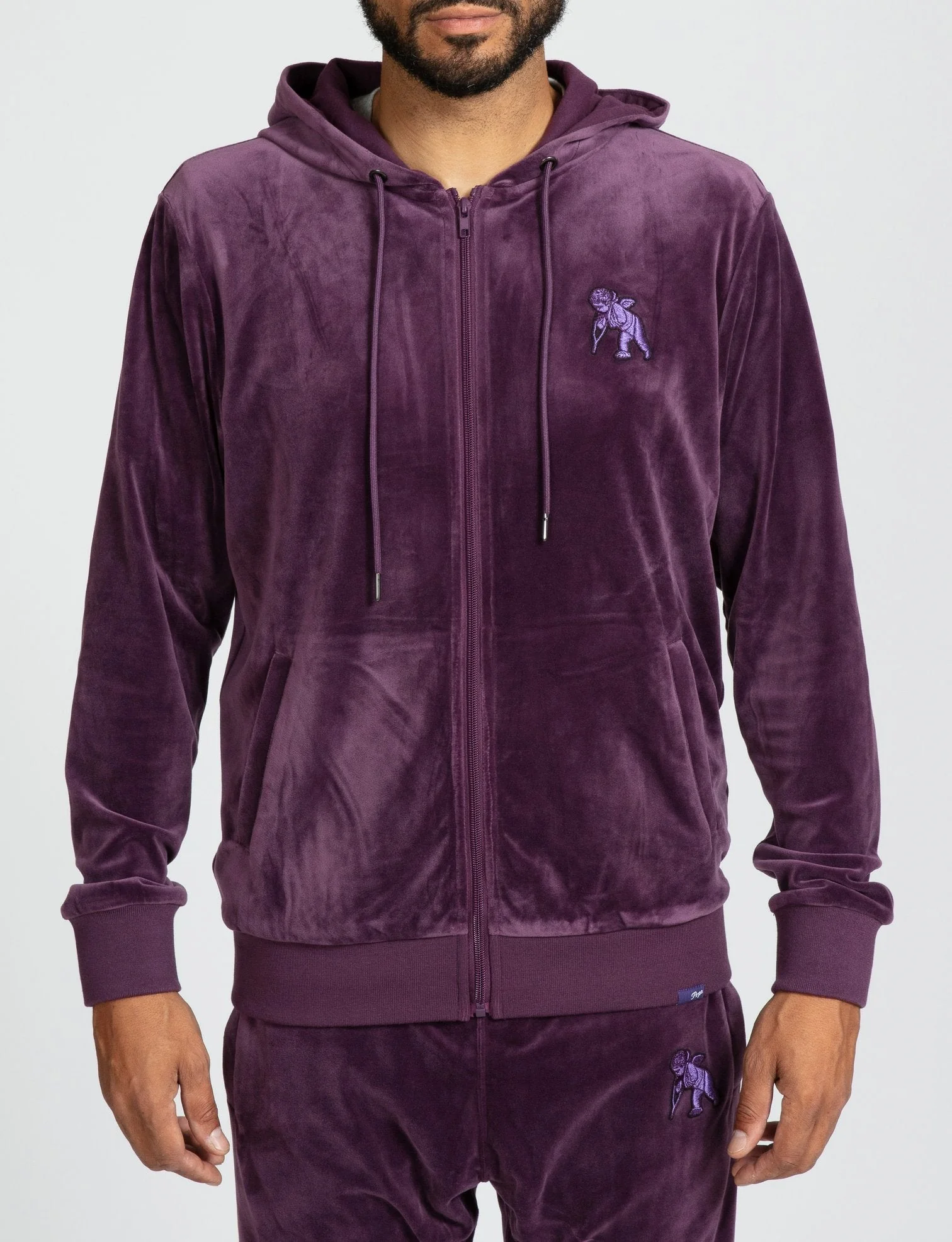 PRPS BUXTON VELOUR CHERUB HOODIE Mens Apparel