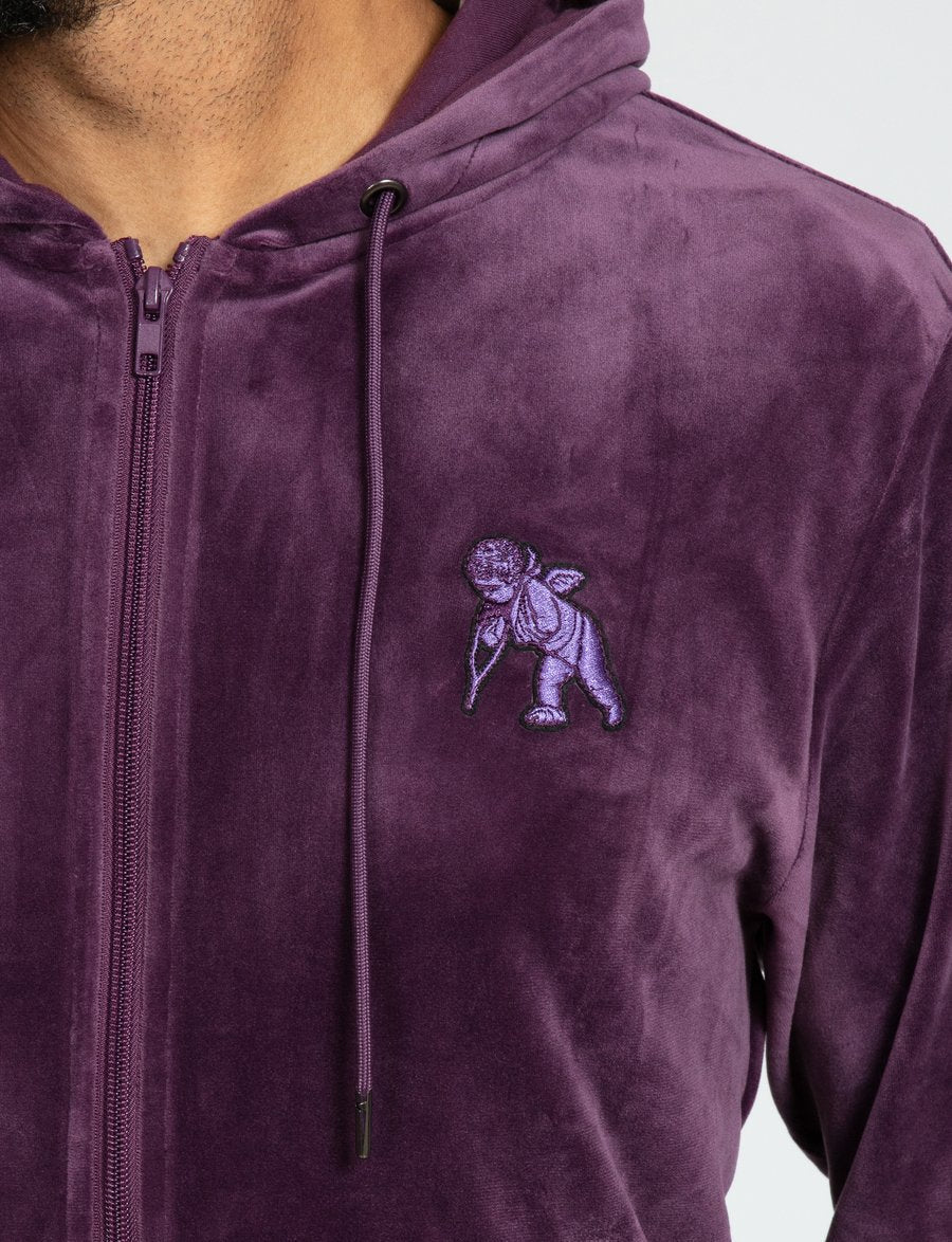 PRPS BUXTON VELOUR CHERUB HOODIE Mens Apparel - Image 4
