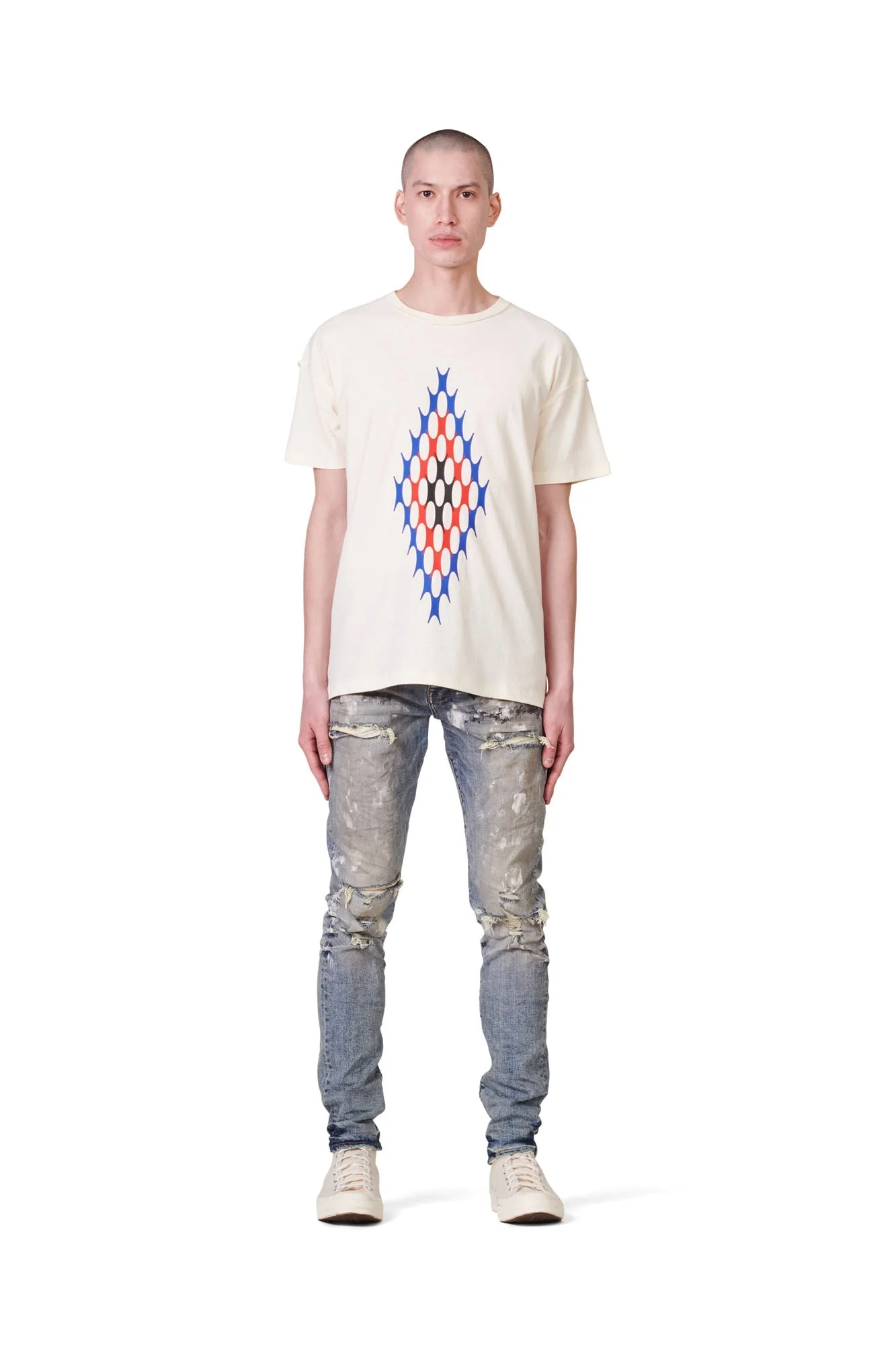 PURPLE BRAND P002 WORN INDIGO DESTROY Mens Apparel - Image 2
