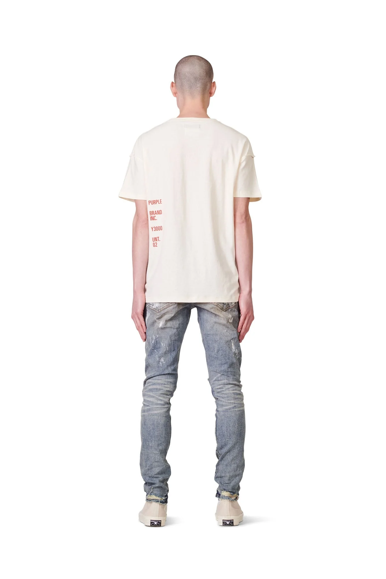 PURPLE BRAND P002 WORN INDIGO DESTROY Mens Apparel - Image 4