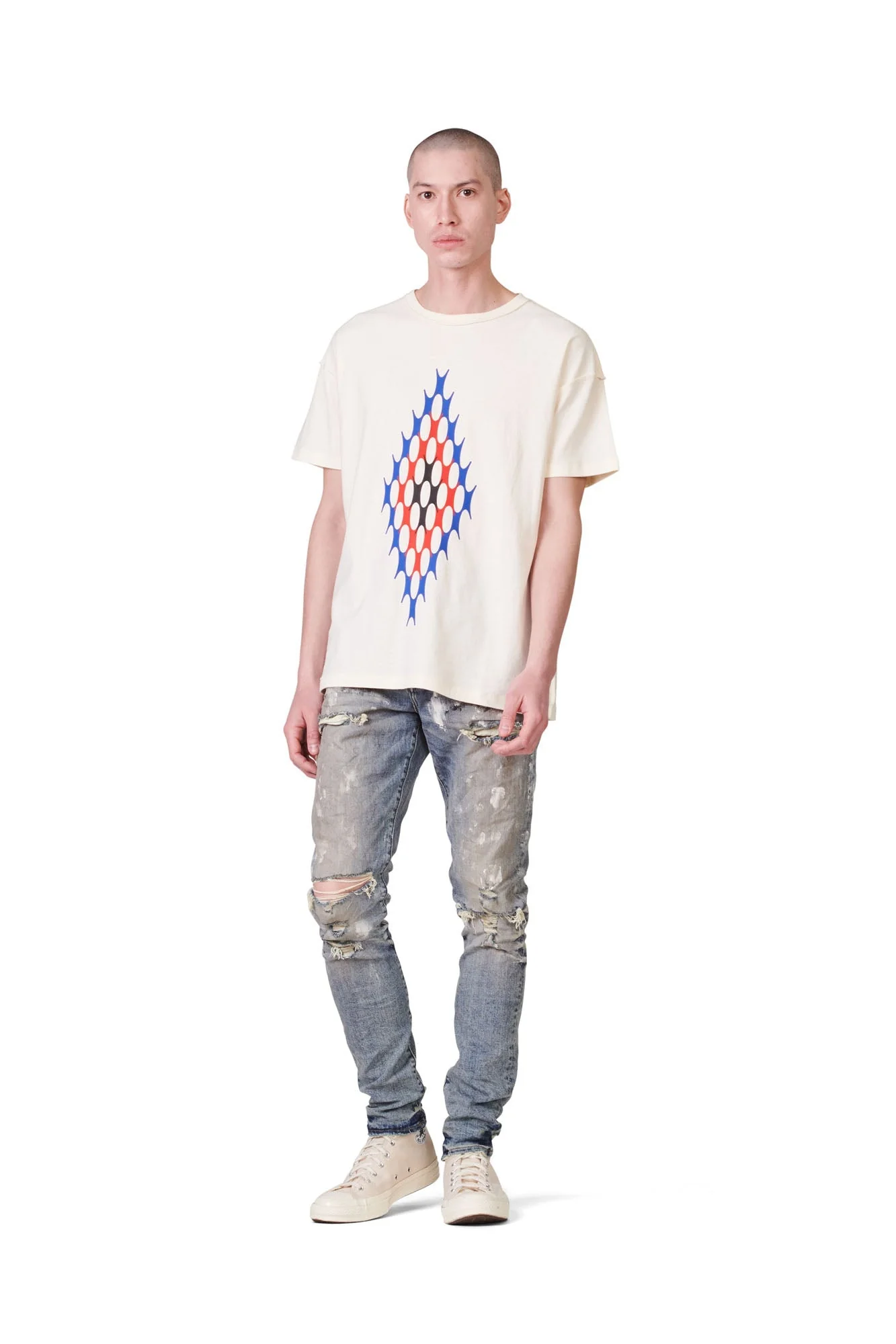 PURPLE BRAND P002 WORN INDIGO DESTROY Mens Apparel - Image 5