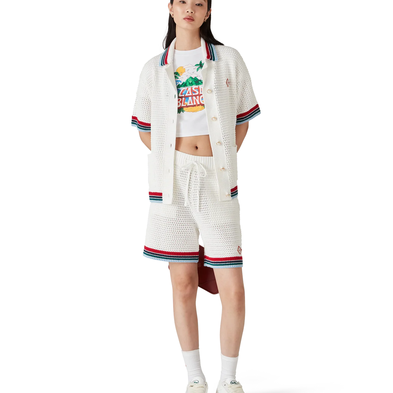 CASABLANCA Gothic Crochet Shorts Womens Apparel - Image 3